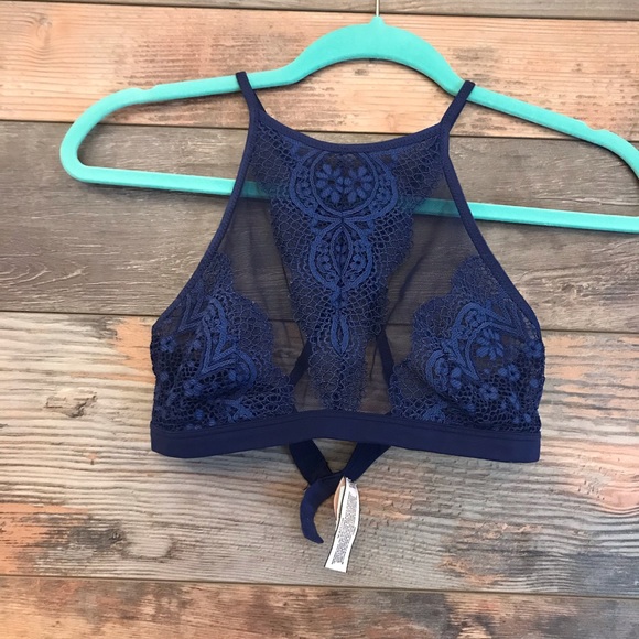 Victoria's Secret Other - Victoria’s Secret Navy Blue Lace Bralette- size M